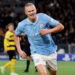 Selebrasi - Pesepak bola Manchester City Erling Braut Haaland melakukan selebrasi setelah mencetak gol ke gawang BSC Young Boys dalam laga Group G Liga Champions, di Stadion Wankdorf, Bern, Swiss, Rabu (25/10/2023). Manchester City berhasil mengalahkan Young Boys 3-1.