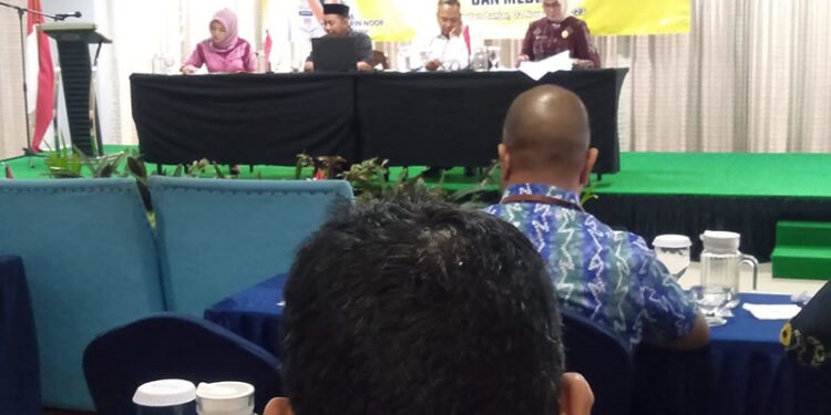 PARA narasumber saat menyampaikan paparan pelaksanaan Pemilu Tahun 2024.