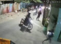 TANGKAPAN layar video geng motor yang viraal di medsos.