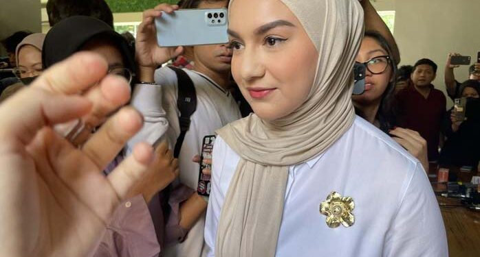 Irish Bella saat ditemui di kawasan Cinere, Depok.