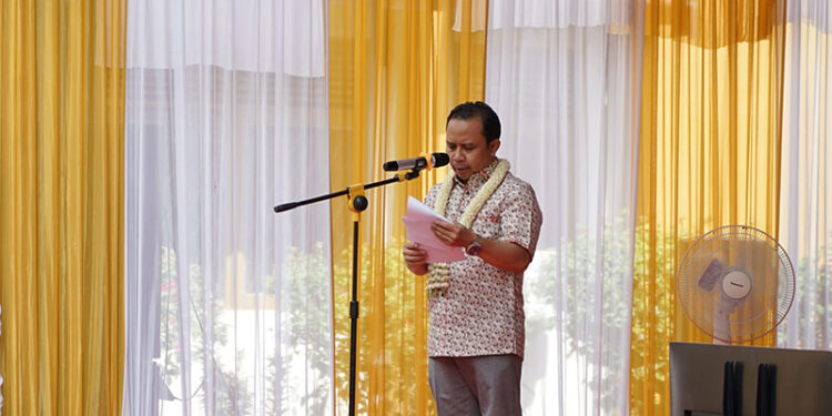 KETUA DPRD Tapin H Yamani saat membuka kegiatan Musrenbang Kecamatan Bungur dan Tapin Utara, Rabu (28/9).