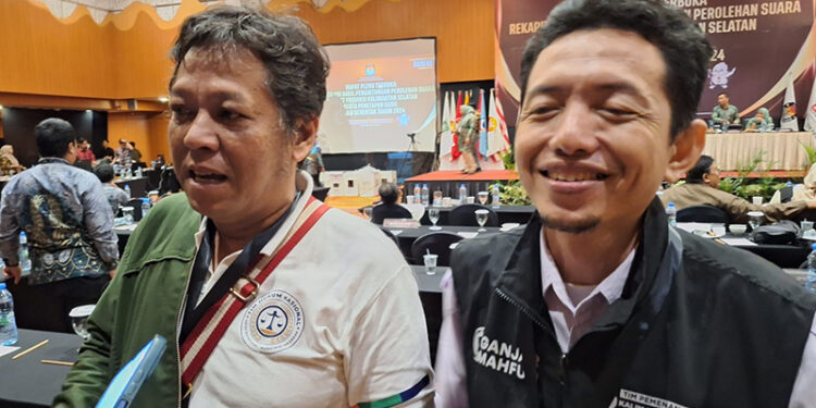 SAKSI Paslon Presiden dan Wakil Presiden Anies Baswedan-Muhaimin Iskandar, Muhammad Aboe Hanifah dan Saksi Tim Paslon 03 Ganjar-Mahfud, Purwanto.