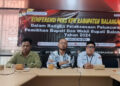 KPU Balangan saat konferensi pers persiapan launching Pilkada 2024.
