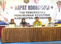PEMKAB Kotabaru saat menggelar Rakor Tim Pencegahan dan Percepatan Penurunan Stunting di Hotel Grand Surya, Kamis (6/11).