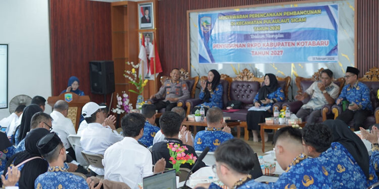 SUASANA musrenbang yang dilaksanakan di Kecamatan Pulau Laut Sigam, Rabu (18/2).