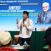 Wakil Gubernur (Wagub) Kalimantan Selatan, H Hasnuryadi Sulaiman saat menyampaikan sambutan pada Seminar Kebangsaan dan Kuliah Perdana Institut Agama Islam Kyai Haji Ahmad Syairazi Al-Arsyadi (IAI KHAS Al-Arsyadi) Dalam Pagar Kandangan, Kabupaten Hulu Sungai Selatan (HSS)
