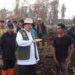GUBERNUR Kalimantan Selatan H Muhidin bersama Wakapolda Kalsel Brigjen Pol Noviar dan Sekdaprov Kalsel HM Syarifuddin saat meninjau pembersihan lahan dan pembasahan lahan gambut di kawasan RSJ Sambang Lihum, Kabupaten Banjar.
