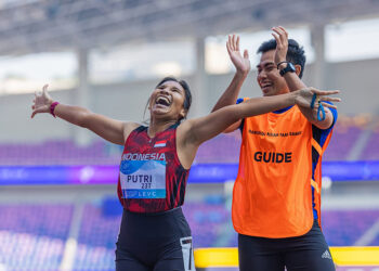 ATLET Para-Atletik Indonesia Ni Made Arianti Putri Sumbang medali emas nomor lari 100 m T12 putri pada Asian Para Games 2022 di Hangzhou, China.