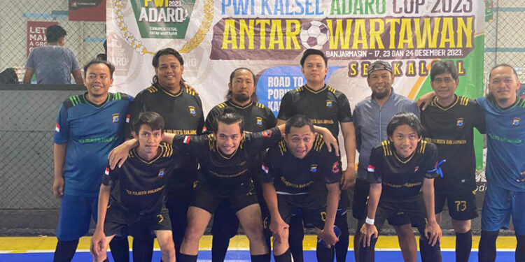 TIM Futsal Jurnalis Desk Polresta Banjarmasin.