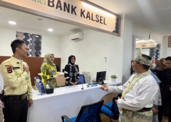 LAYANAN Bank Kalsel di MPP Baiman yang diresmikan di Lantai Dasar Kawasan Mitra Plaza, Kota Banjarmasin.
