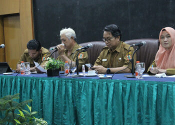 KABID Pemasaran pada Dinas Pariwisata Provinsi Kalimantan Selatan Muhammad Noor saat menyampaikan sambutan Kepala Dinas Pariwisata Kalsel pada rakor pemasaran destinasi wisata Kalsel.