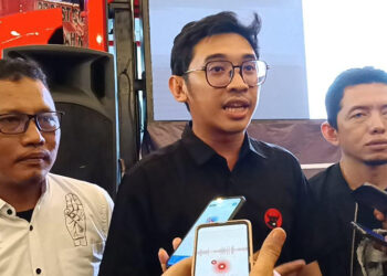 JURU Bicara TPD Ganjar-Mahfud Kalsel M Lutfi Rahman usai nonbar debat capres yang ketiga.
