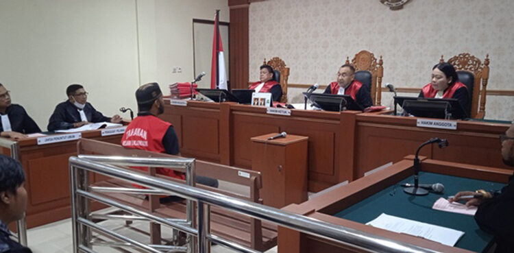 PN Banjarmasin saat menggelar sidang tindak pidana penyalahgunaan narkotika, Kamis (25/1) siang. (Foto: jejakrekam)