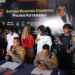 POLRES Kotabaru saat jumpa pers terkait kasus pembuang bayi ke sungai. (Foto: jejakrekam)