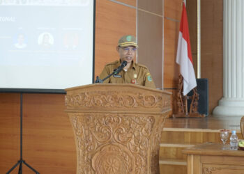 HARI GIZI-Sekretaris Daerah Kabupaten Tapin Dr H Sufiansyah MAP, saat membuka kegiatan seminar kesehatan memperingati hari gizi Nasional tahun 2023. 