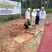 LETAKAN BATU PERTAMA - Bupati Tabalong H Anang Syakhfiani saat meletakan batu pertama pembangunan Gedung Rektorat Sekolah Tinggi Ilmu Tarbiyah Syekh Muhammad Nafis di kawasan Tanjung Green City di Jalan Nan Sarunai, Senin (11/3).