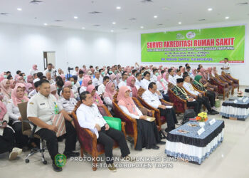 SUASANA penilaian akreditasi Rumah Sakit Datu Sanggul yang dilakukan Lembaga Akreditasi Rumah Sakit Damar Husada Paripurna, Rabu (27/3).