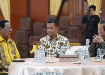 GUBERNUR Kalimantan Selatan H Sahbirin Noor saat menerima audensi Wakil Kepala Badan Riset dan Inovasi Nasional (BRIN) RI bersama rombongan di Mahligai Pancasila Banjarmasin.