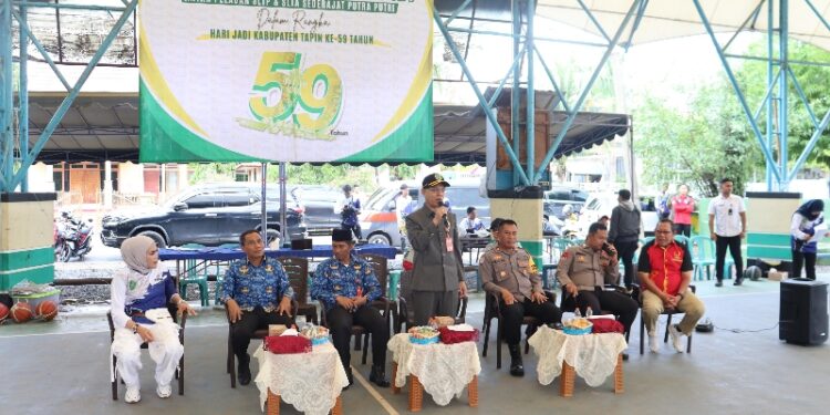 Sekda Tapin Buka Turnamen Bola Basket Antarpelajar