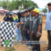 PJ Bupati Tapin M Syarifuddin saat membuka Aufar Grass track Motocross Open 2024 di AufarMX Sirkuit Binuang, Minggu (3/11) .