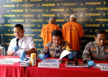 Polres Tapin saat menggelar press release di mako setempat, Rabu (11/12).