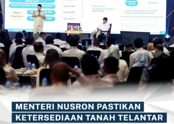 MENTERI ATR/BPN Nusron Wahid saat menghadiri Rakernas Himperra di JW Marriot Hotel Jakarta, Kamis (19/12).