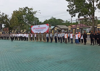 Apel gelar pasukan kewilayahan keselamatan intan 2025 yang digelar Polres Tapin.