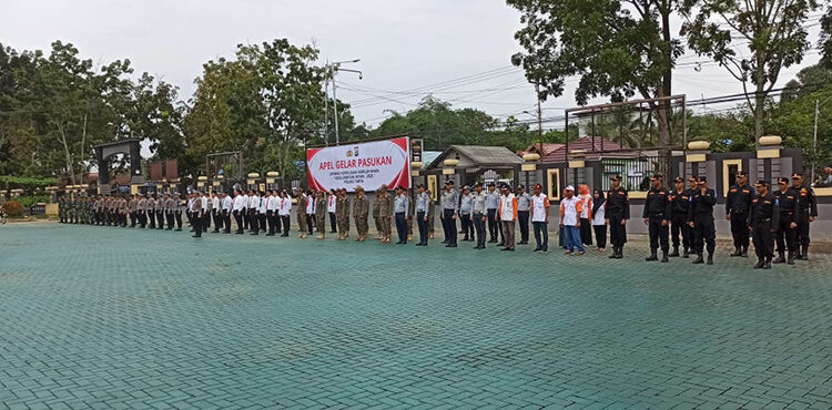 Apel gelar pasukan kewilayahan keselamatan intan 2025 yang digelar Polres Tapin.