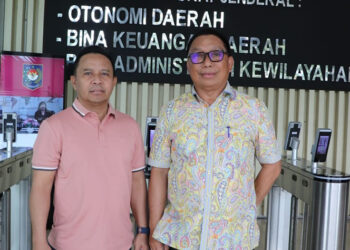 H Yamani dan H Juanda usai melakukan MCU di Kemendagri jelang pelantikan kepala daerah serentak di Istana Negara.