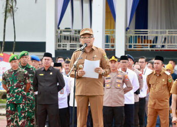 BUPATI Tabalong HM Noor Rifani saat launching tujuh program Tabalong SMaRT, beberapa waktu lalu.