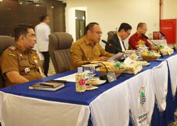 SUASANA sosialisasi yang di gelar Kantor Pertanahan Nasional di Aula B Lantai II Kantor Bupati Kotabaru, Senin (11/8).