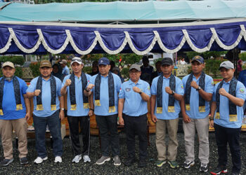 SEKDA Kotabaru H Eka Saprudin saat membuka kontes Si Kambing Hebat di halaman Parkir Siring Laut Kotabaru, Minggu (14/12) pagi.