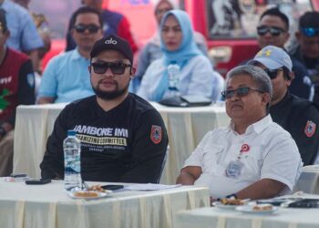 Asisten Bidang Perekonomian dan Pembangunan Setdaprov Kalsel, Ariadi Noor saat menghadiri pembukaan Jambore Ikatan Motor Indonesia (IMI) Kalsel di Banjarbaru