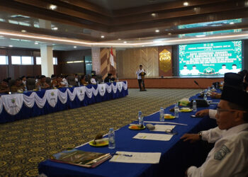 PEMKAB Kotabaru saat rapat koordinasi persiapan pelaksanaan MTQ ke-56 tingkat Kabupaten Kotabaru di Aula Bamega, Senin (22/12).