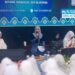 Ketua Tim Penggerak PKK Provinsi Kalimantan Selatan, Hj Fathul Jannah Muhidin saat menyampaikan sambutan pada peringatan Isra Mi’raj Nabi Muhammad SAW 1447 hijriyah di Gedung Mahligai Pancasila Banjarmasin