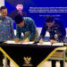 SEKDA Kotabaru Eka Saprudin saat penandatanganan MoU bersama Ombudsman RI, Selasa (27/1).