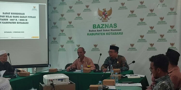 BAZNAS Kotabaru saat menggelar rakor penetapan nilai uang zakat fitrah, Jumat (6/2).