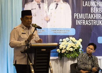 INSPEKTORAT Kotabaru saat meluncurkan Aplikasi E-Hebat di Ballroom Hotel Grand Surya Kotabaru, Rabu (11/2).