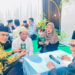 WABUP Syairi Mukhlis saat menghadiri acara nikah massal di Gedung Serbaguna Desa Sampanahan, Kecamatan Sampanahan, Sabtu (14/2).