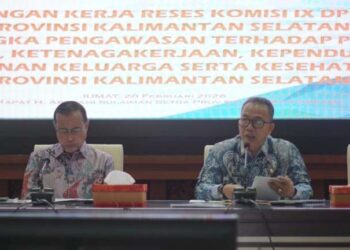 Sekdaprov Kalimantan Selatan, HM Syarifuddin saat menerima kunjungan kerja Komisi XI DPR RI