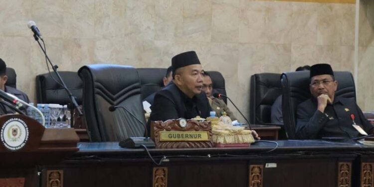 Sekdaprov Kalimantan Selatan, HM Syarifuddin saat menghadiri rapat paripurna DPRD Kalsel dengan agenda penyampaian Laporan Keterangan Pertanggungjawaban (LKPj) Gubernur Kalsel tahun anggaran 2025