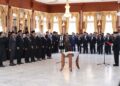 GUBERNUR Kalimantan Selatan H Muhidin saat melantik dan mengambil sumpah ratusan pejabat struktural dan fungsional di lingkungan Pemprov Kalsel.