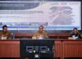 Sekdaprov Kalimantan Selatan, HM Syarifuddin saat memimpin rapat koordinasi teknis (Rakornis) percepatan pelaksanaan pembangunan bendungan Riam Kiwa, di Kabupaten Banjar