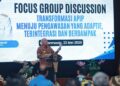 Gubernur Kalimantan Selatan, H Muhidin saat menyampaikan sambutan sekaligus membuka Fokus Group Disussion (FGD) tentang penguatan tata kelola pengwasan dan sinergi penyelenggaraan pemerintahan daerah se-Kalsel tahun 2026