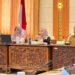 Ketua Tim Pembina (TP) Posyandu Provinsi Kalimantan Selatan, Hj Fathul Jannah Muhidin saat memimpin rapat persiapan rancangan peraturan Gubernur (Pergub) tentang penyelenggaraan Posyandu Wasaka 6 Standar Pelayanan Minimal (SPM) di Banjarmasin
