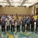 Plh Sekdaprov Kalimantan Selatan, H Subhan Nor Yaumil dan Ketua Komisi II DPR RI, M Rifqinizamy Karsayuda berfoto bersama peserta rapat koordinasi (Rakor) Regional Monitoring dan Evaluasi Pelaksanaan Program Direktif Presiden Batch III yang digelar Badan Strategi Kebijakan Dalam Negeri (BSKDN) Kemendagri, di Banjarbaru