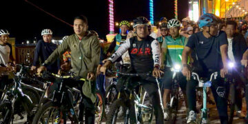 WABUP Kotabaru Syairi Mukhlis saat mengikuti Fun Bike Night.