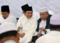 Wakil Gubernur (Wagub) Kalimantan Selatan, H Hasnuryadi Sulaiman terlihat hadir bersama Menteri Agama, KH Nasaruddin Umar dan sejumlah ulama untuk mengikuti tausiyah Menag, di ruang Induk Masjid Raya Sabilal Muhtadin Banjarmasin