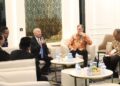 Gubernur Kalimantan Selatan, H Muhidin didampingi Sekdaprov Kalsel, HM Syarifuddin saat menerima kunjungan kerja Wakil Duta Besar Kerajaan Belanda untuk Indonesia, Adriaan Palm, di Rumah Dinas Gubernur Kalsel di Banjarmasin